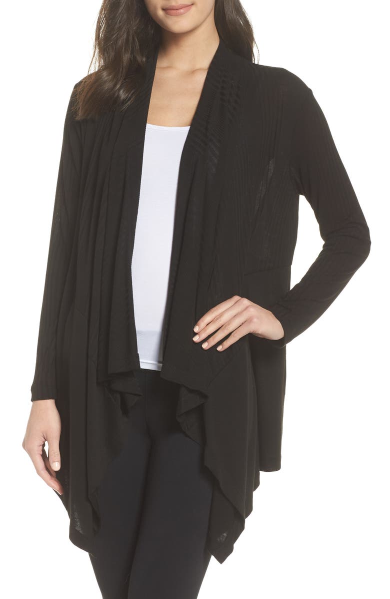 Splendid Pajama Cardigan, Main, color, Black