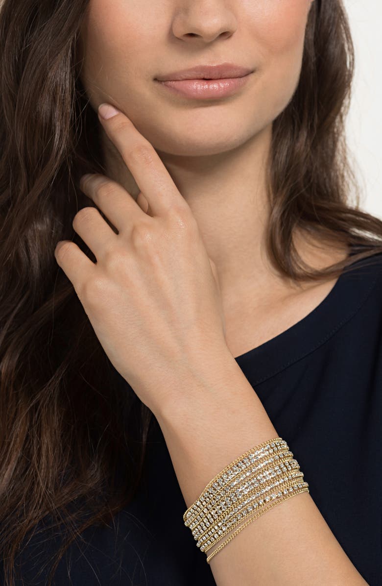 Swarovski Fit Wide Bracelet, Alternate, color,