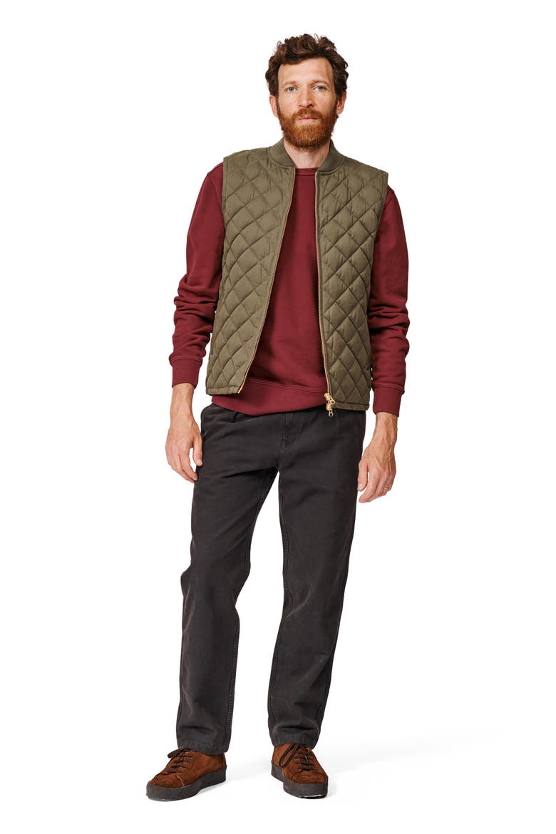 Anwick Quilted Gilet Vest, Alternate, color, Washed Khaki