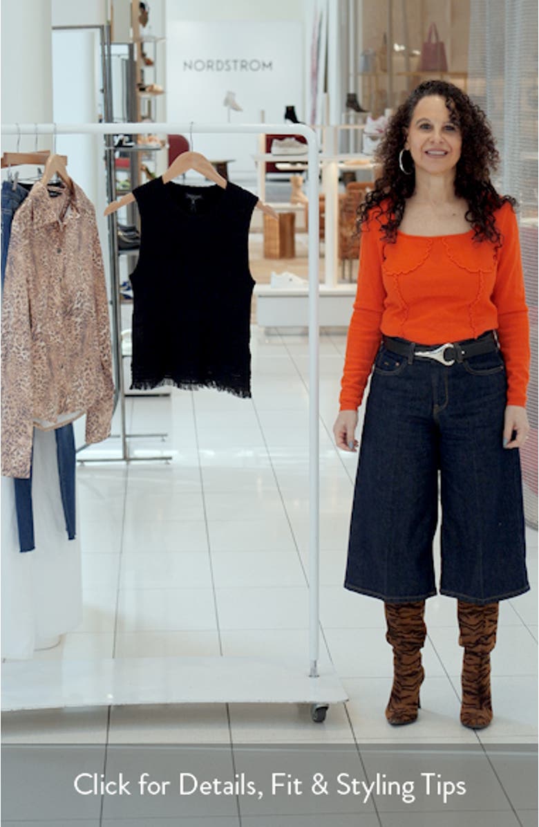 Ayan Rib Knit Fringe Trim Tank, sales video thumbnail