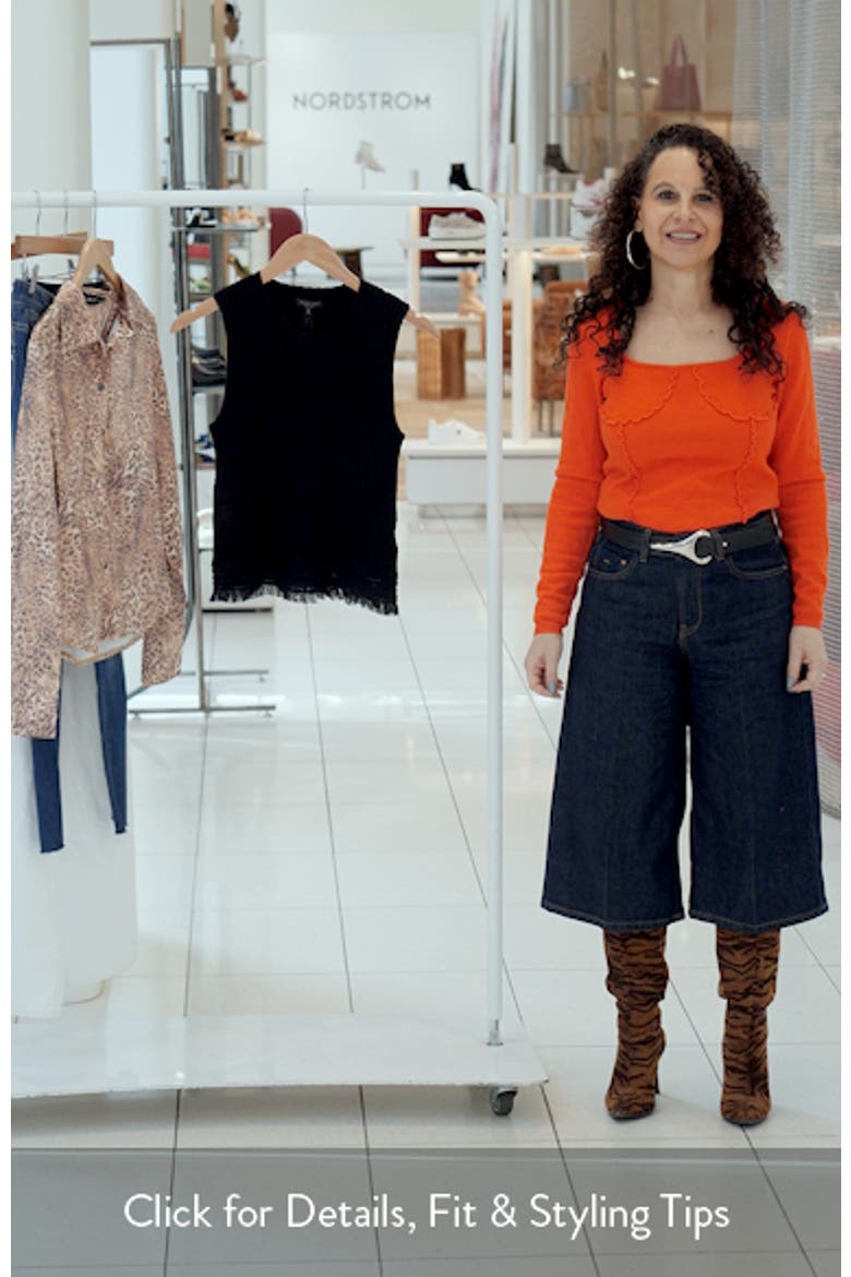 Ayan Rib Knit Fringe Trim Tank video