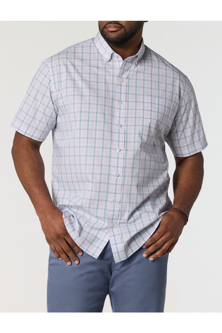 Big & Tall Large Plaid Tech Sport Shirt V2, Main, color, MULTI