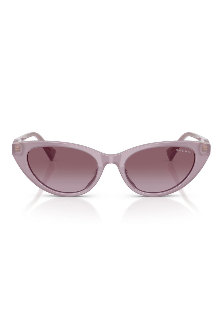 53mm Gradient Cat Eye Sunglasses, Main, color, SHINY PURPLE / GRADIENT VIOLET