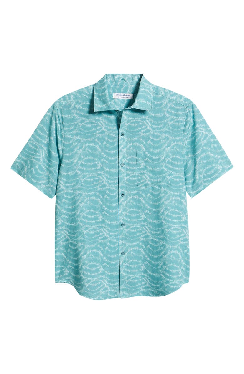 Tommy Bahama Bahama Coast Tidal Mist IslandZone<sup>®</sup> Short Sleeve Button-Up Shirt, Alternate, color, Aquifer