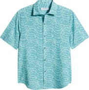 Tommy Bahama Bahama Coast Tidal Mist IslandZone® Short Sleeve Button-Up Shirt