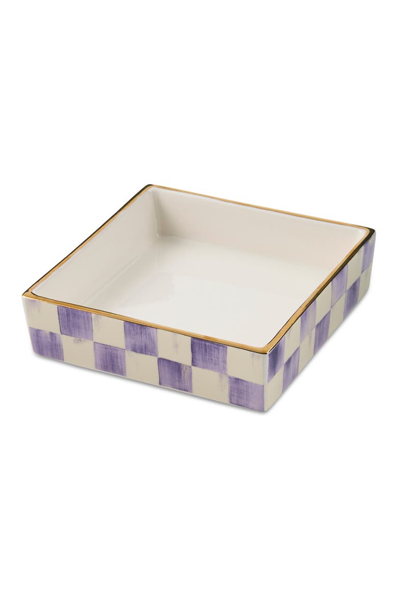 Violet Check Cocktail Napkin Holder, Alternate, color, PURPLE