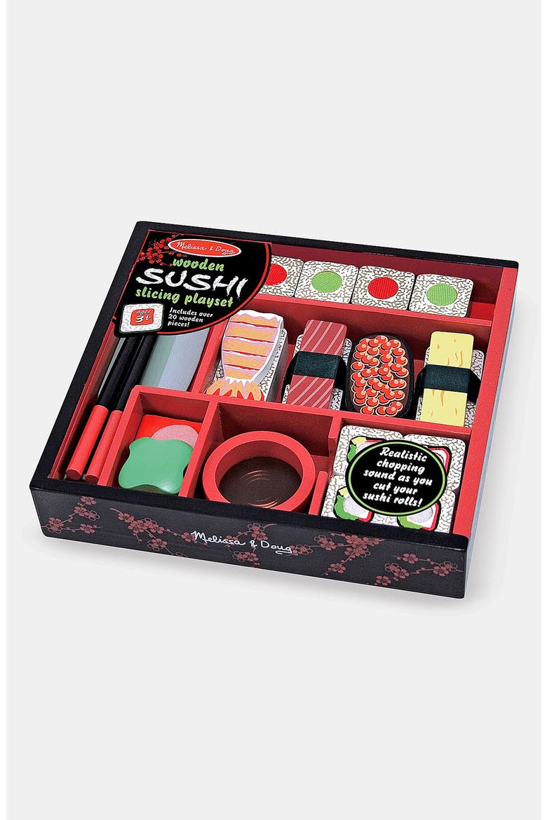 'Sushi Slicing' Wooden Toy, Main, color, NO COLOR