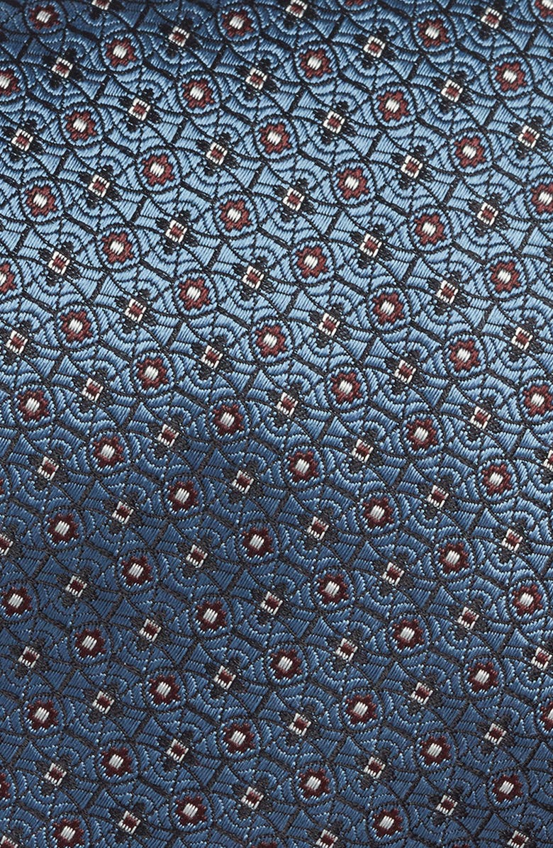 Canali Medallion Silk Tie, Alternate, color, Light Blue