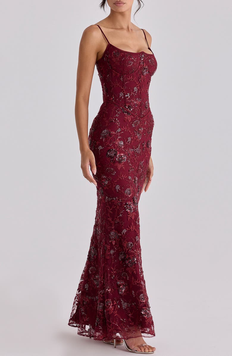 HOUSE OF CB Naima Hand Beaded Gown, Alternate, color, 