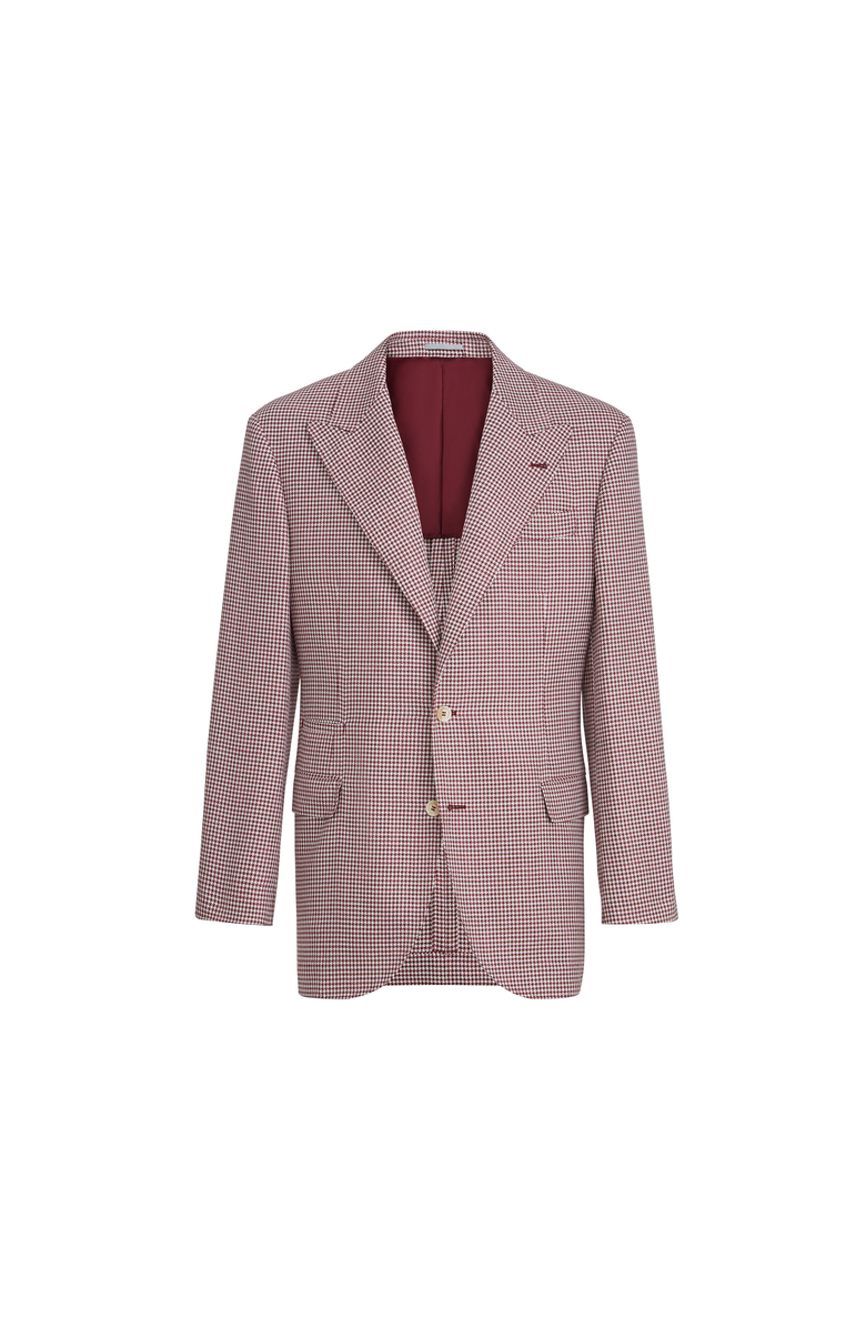 Brunello Cucinelli Houndstooth blazer, Main, color, Cherry