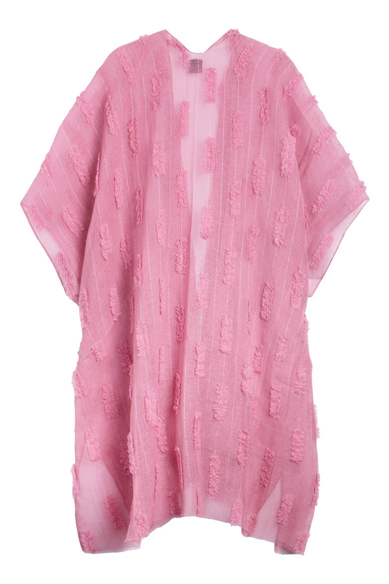 Embossed Ruana, Alternate, color, PINK
