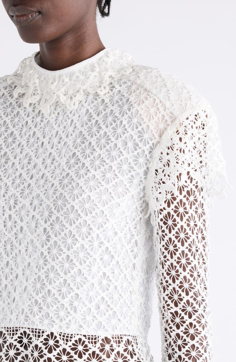 Isabel Marant Ludivine Crochet Cotton Top, Alternate, color, Ecru