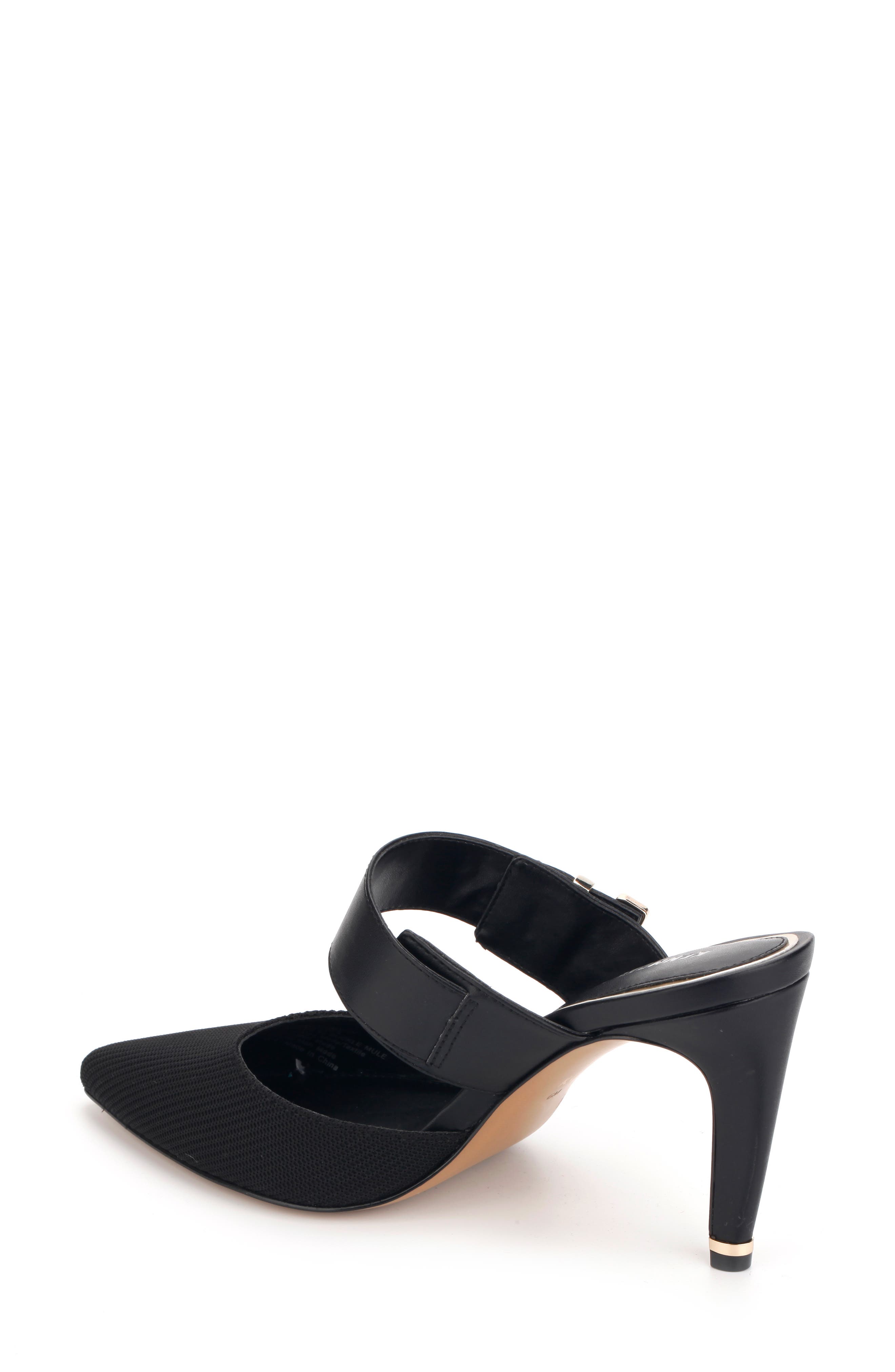 Roslyn Buckle Mule, Alternate, color, BLACK
