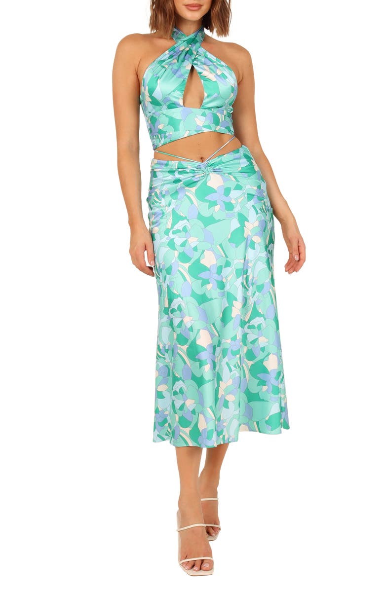 Petal & Pup Frieda Floral Halter Two-Piece Dress, Main, color, 