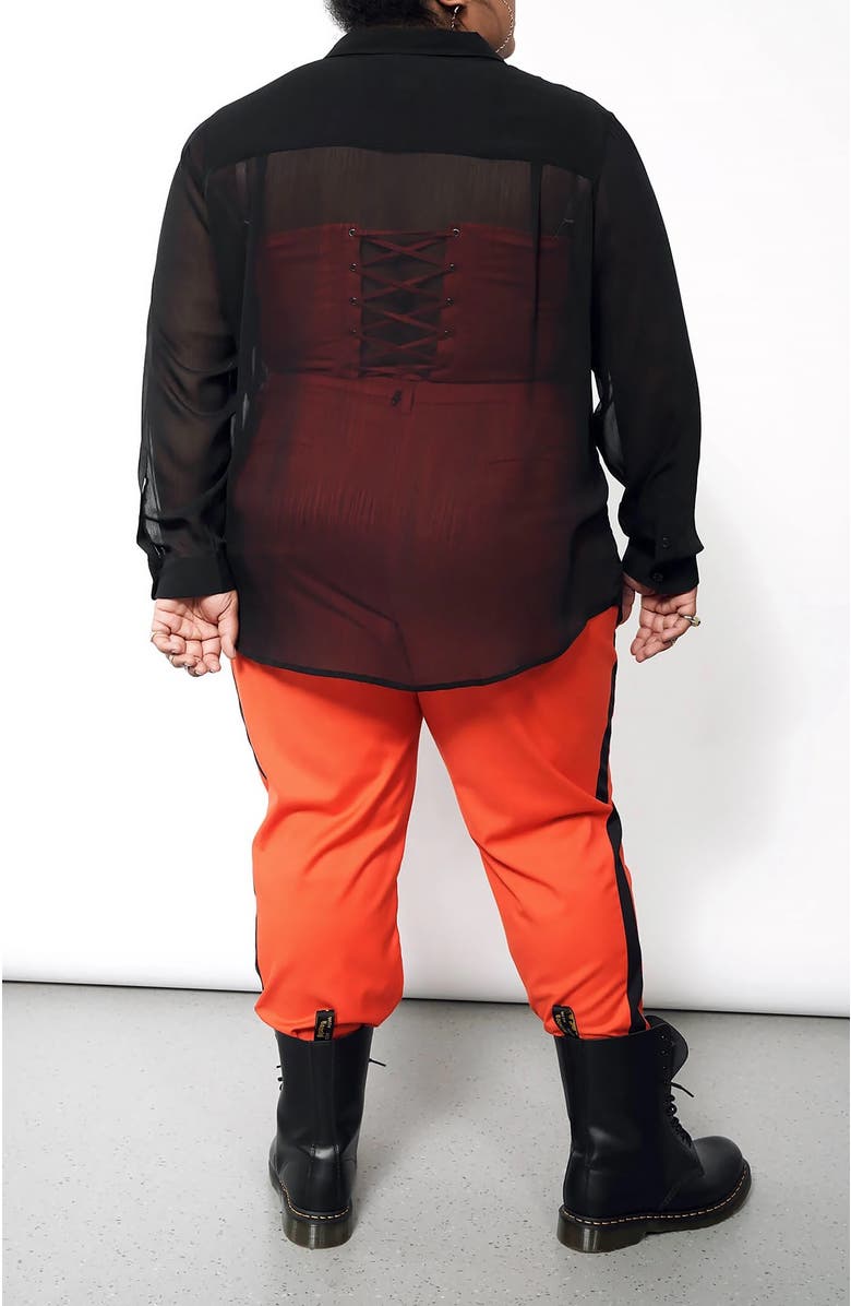 WILDFANG The Empower Long Sleeve Button Up, Alternate, color, Black