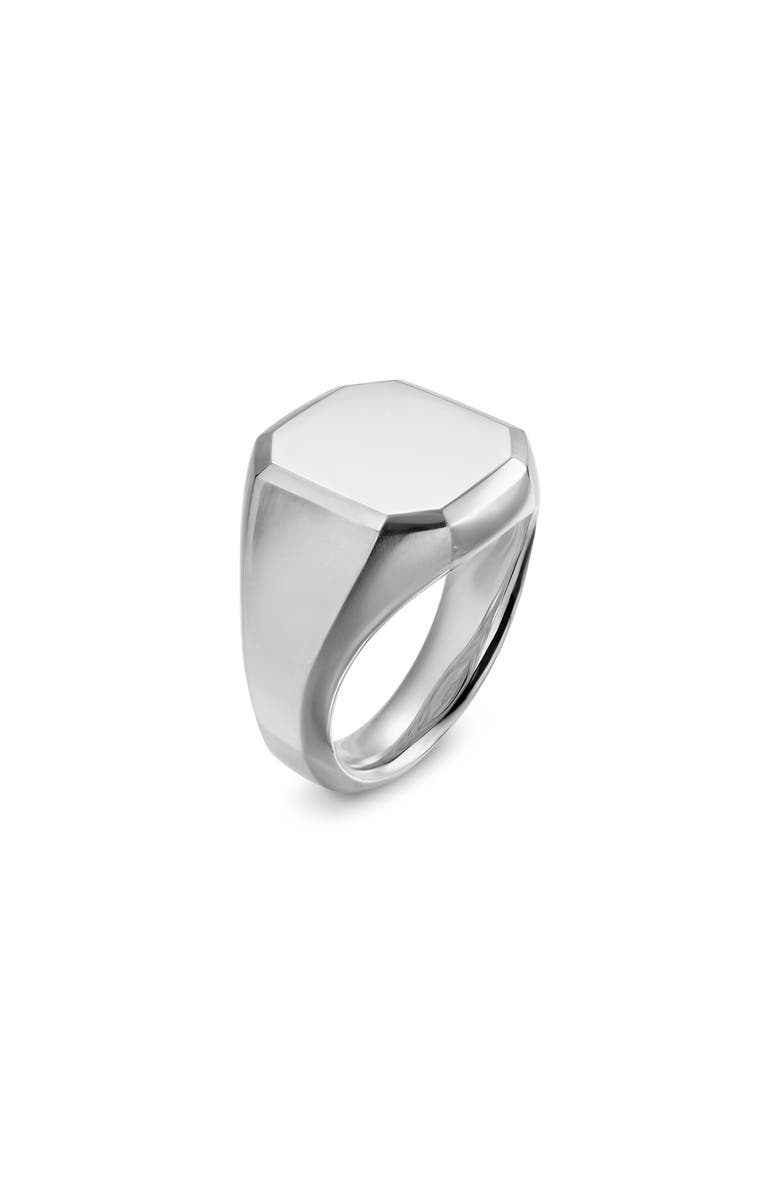 David Yurman Men's Streamline Signet Ring in Sterling Silver, 18mm, Alternate, color, Silver