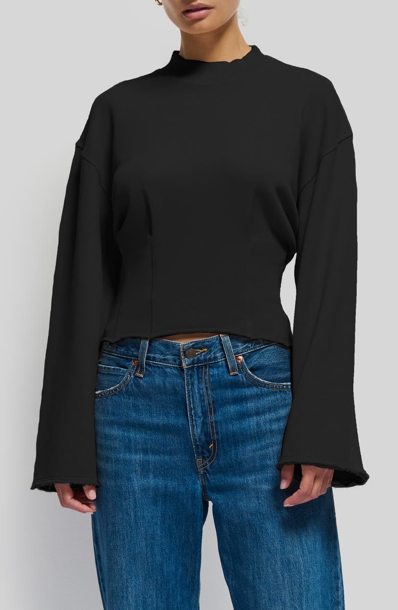 Nation LTD Rocky Mock Neck Cotton Sweatshirt, Main, color,