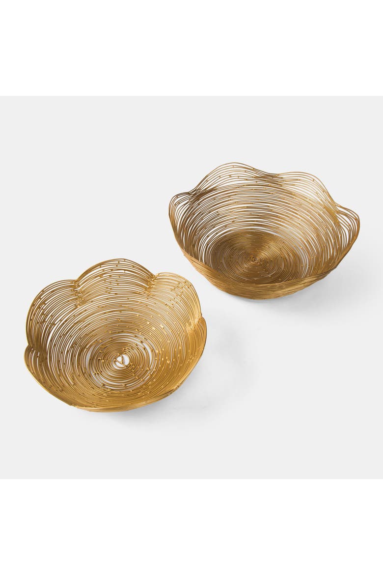 Gurez Valley Iron Bowl Set, Alternate, color, Gold
