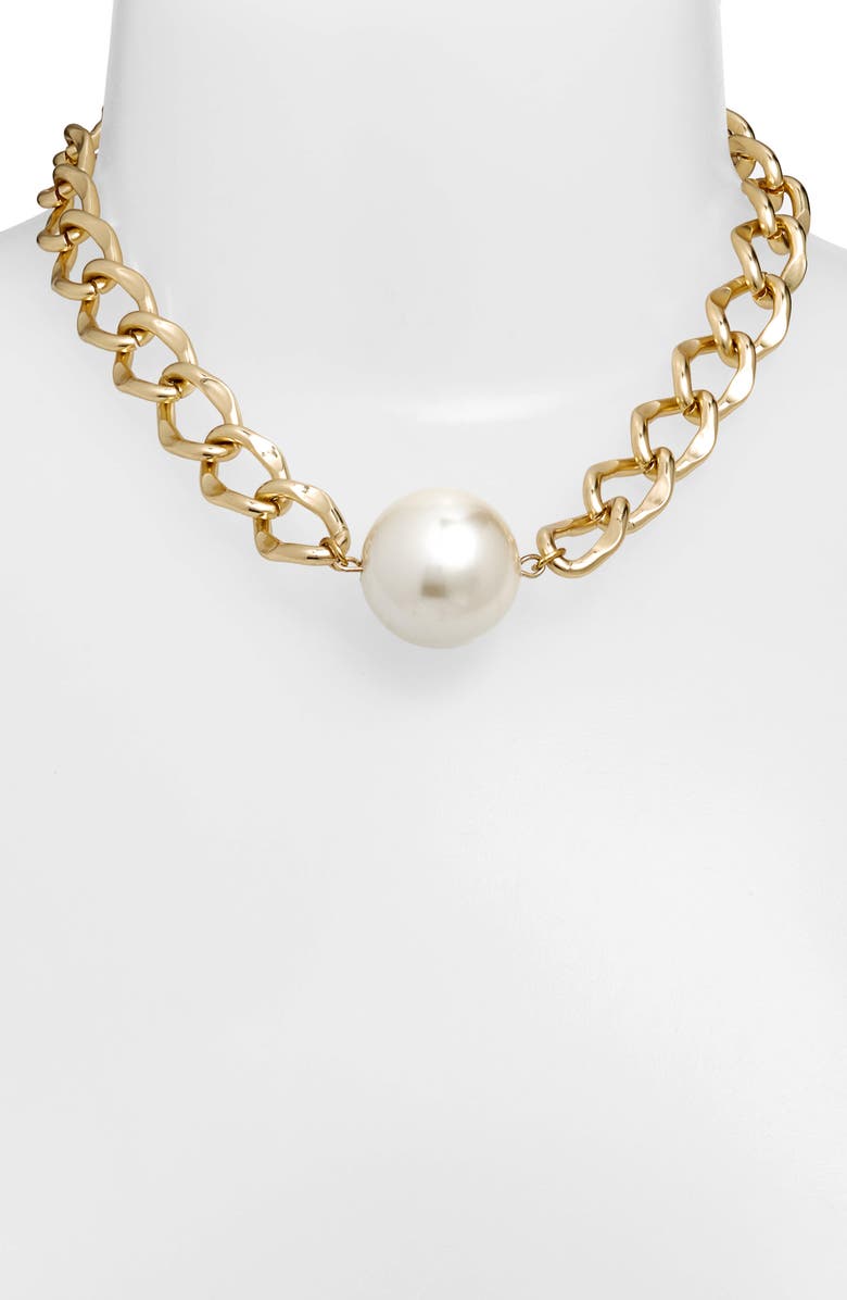 Karine Sultan Pearl Collar Necklace, Alternate, color,