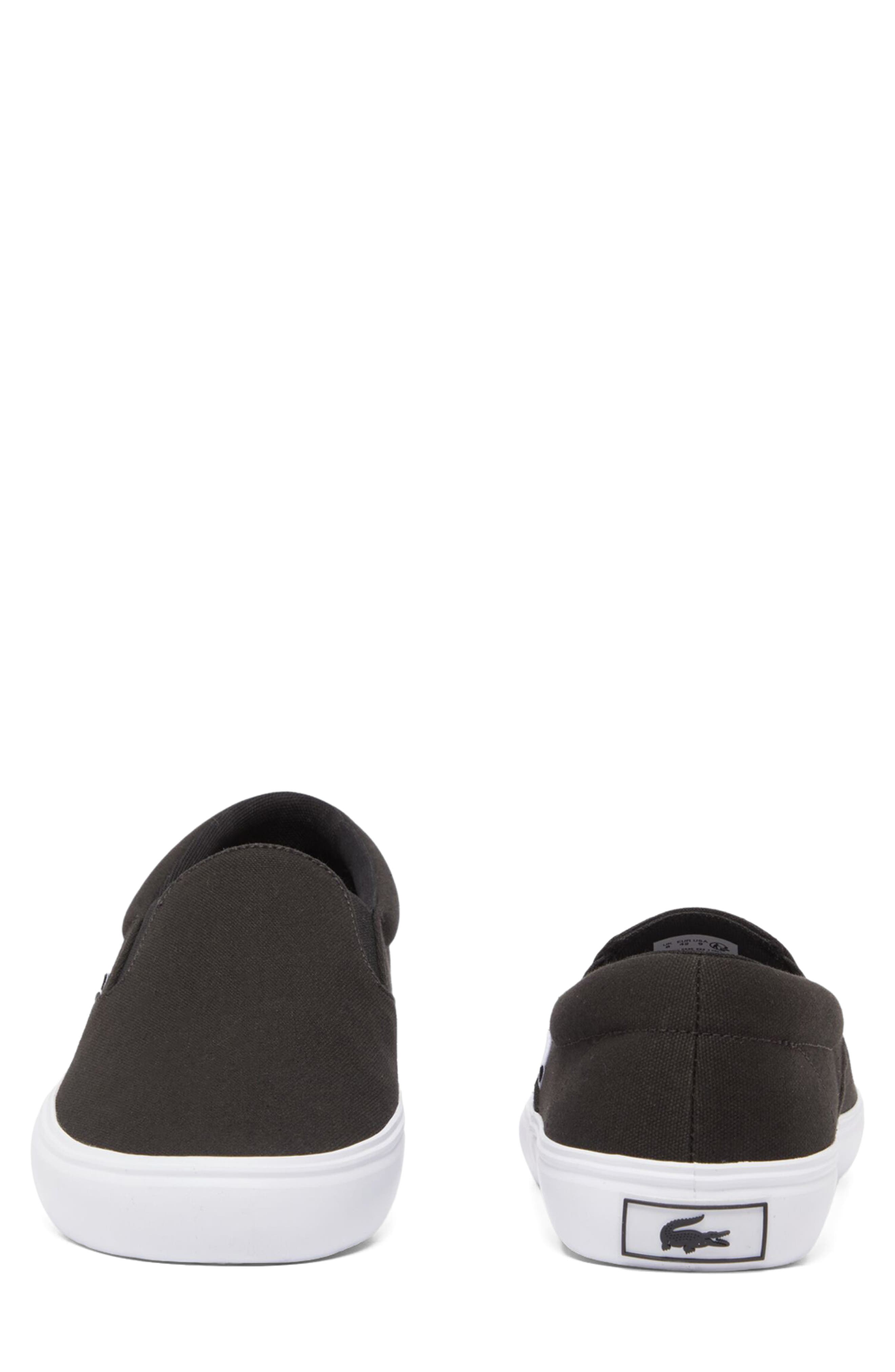 Lacoste Slip-On Sneaker, Alternate, color, Black/ White