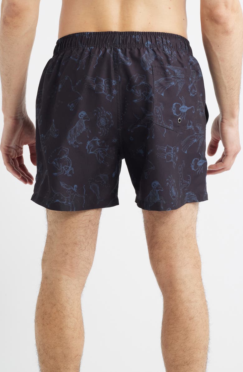 Boardies Animal Print Swim Trunks, Alternate, color, Black