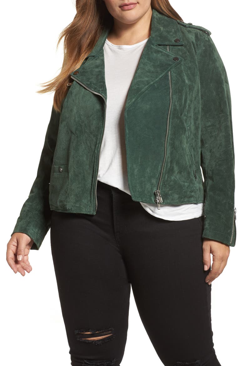 Suede Moto Jacket, Main, color, MOUNTAIN VIEW