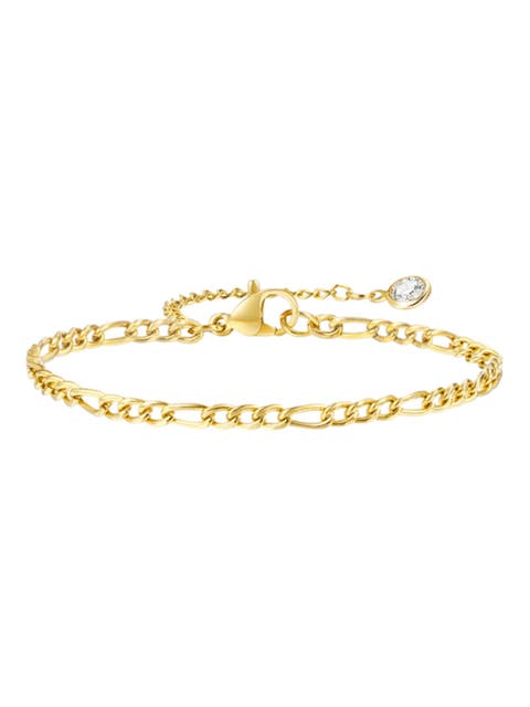 Classic Gold Figaro Chain Bracelet