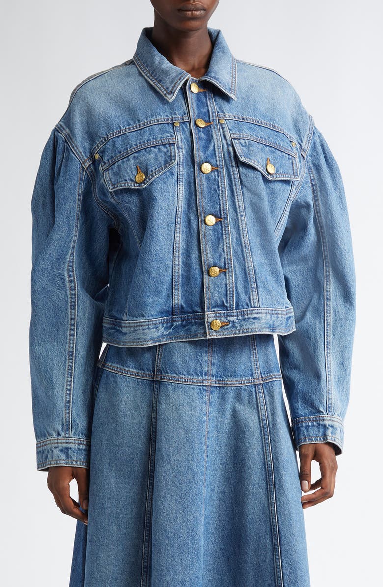 Ulla Johnson The Cosette Denim Trucker Jacket, Main, color,
