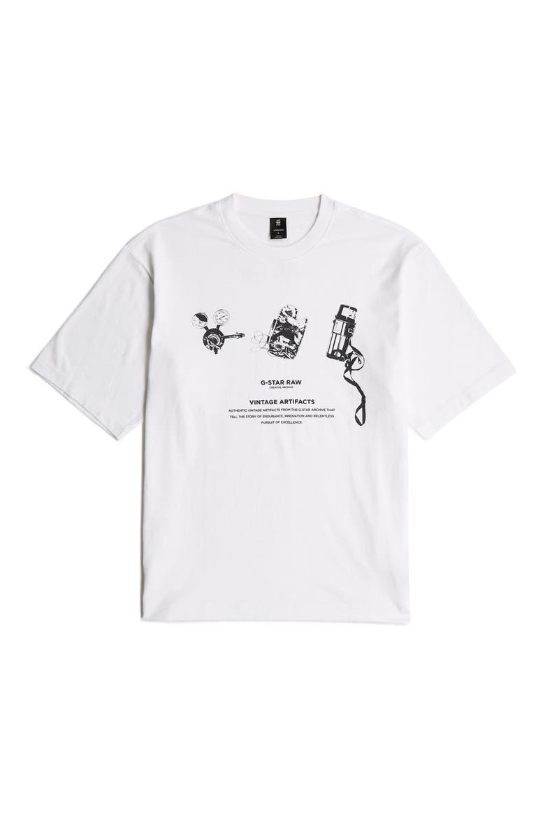 Archive Boxy Organic Cotton Graphic T-Shirt, Alternate, color, WHITE