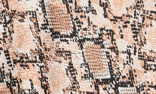 Renee C Snakeskin Print Midi Skirt In Brown