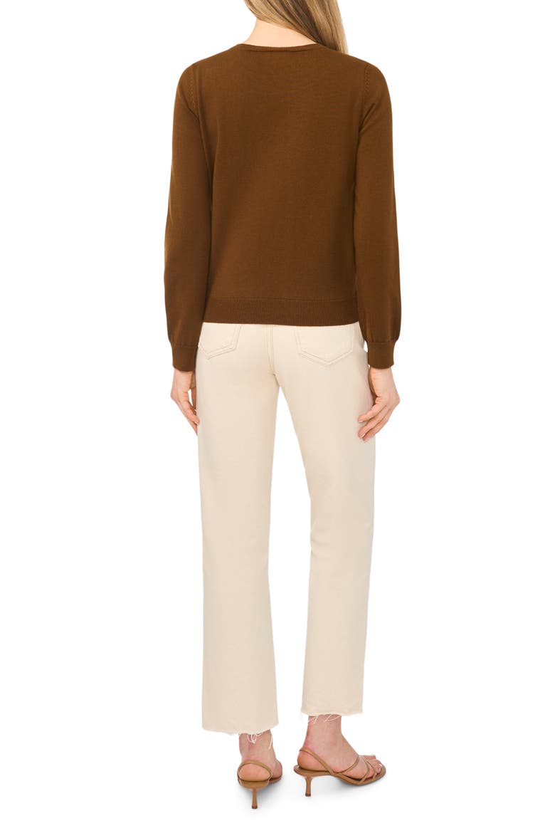 Attached Tank Cardigan Sweater, Alternate, color, FOREST BROWN