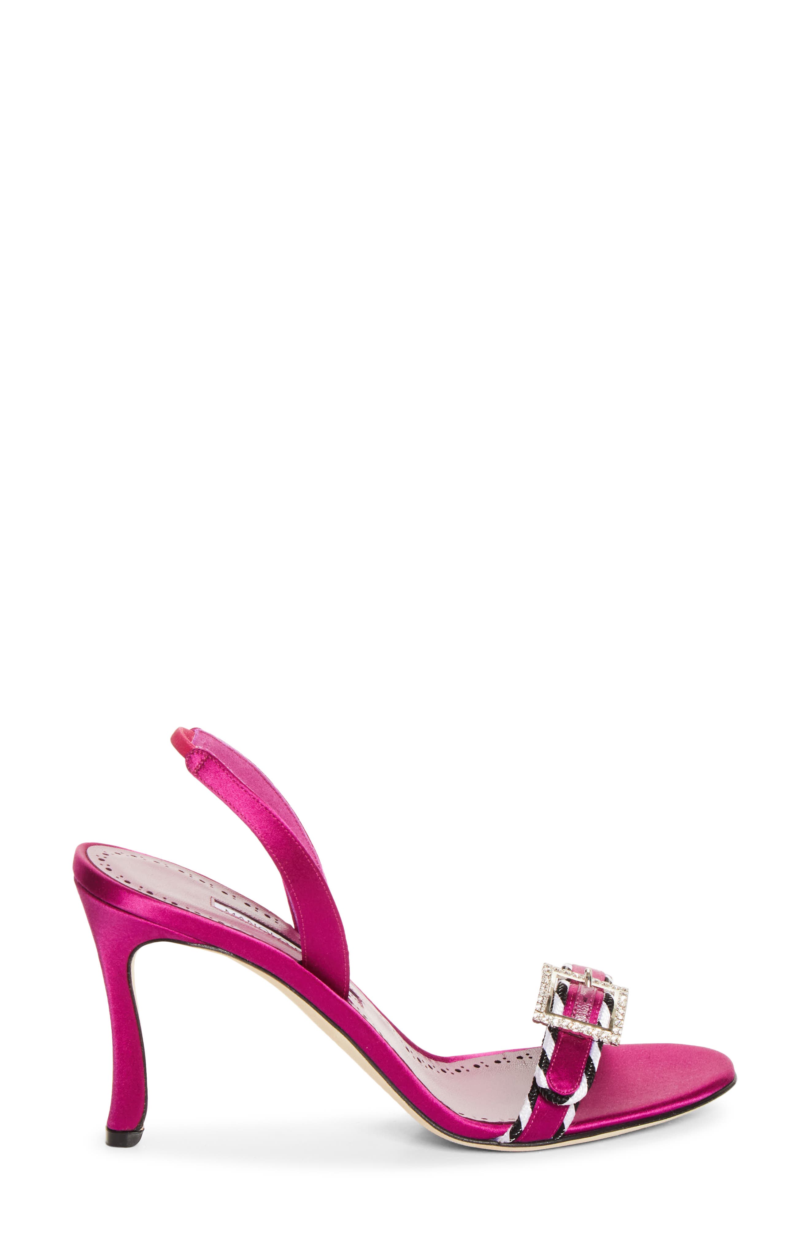 Manolo Blahnik Sumbasan Buckle Slingback Sandal, Alternate, color, 