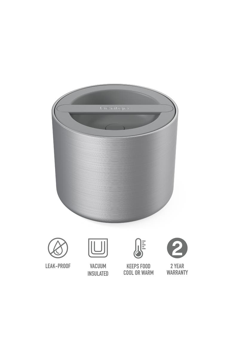 Stainless Steel Insulated Food Container - Aqua, Alternate, color, STAINLESS STEEL SILVER