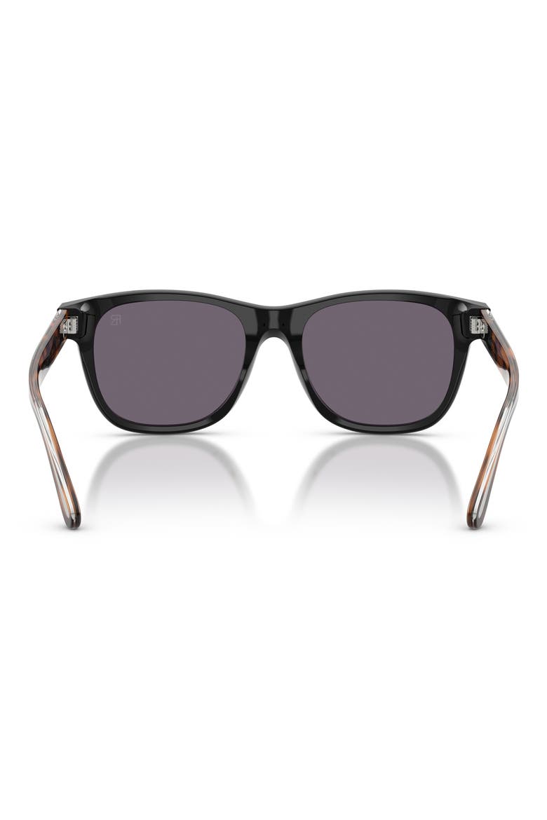 RL8239U 54mm Square Sunglasses, Alternate, color, SHINY BLACK / PURPLE