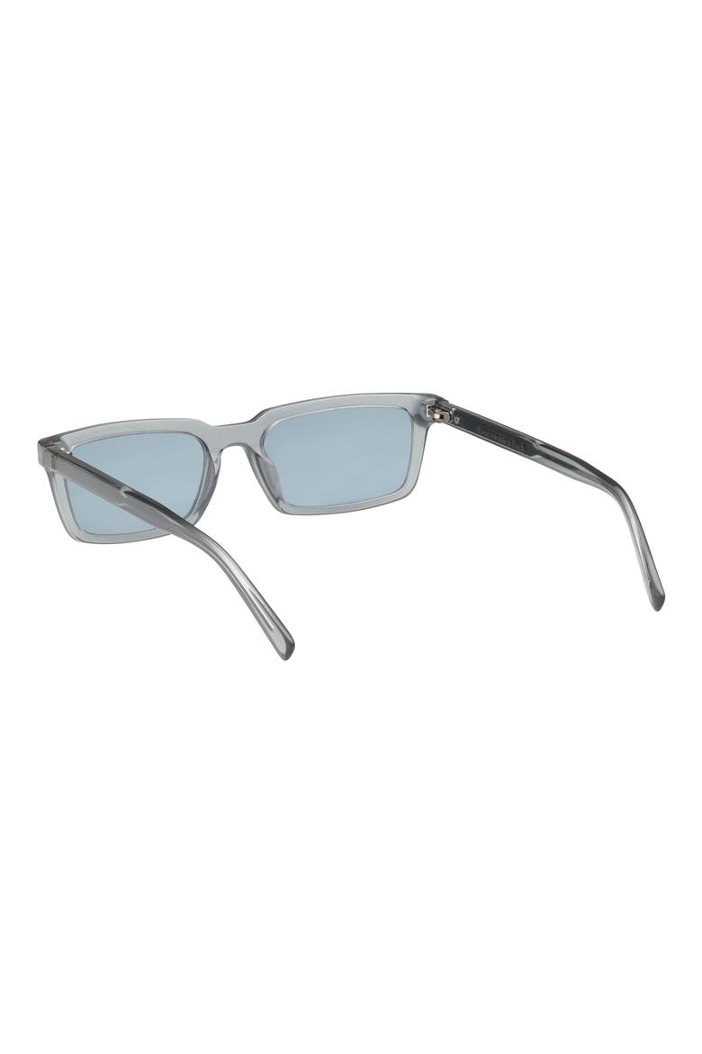 54mm Rectangular Sunglasses, Alternate, color, BLUE / BLUE LENS