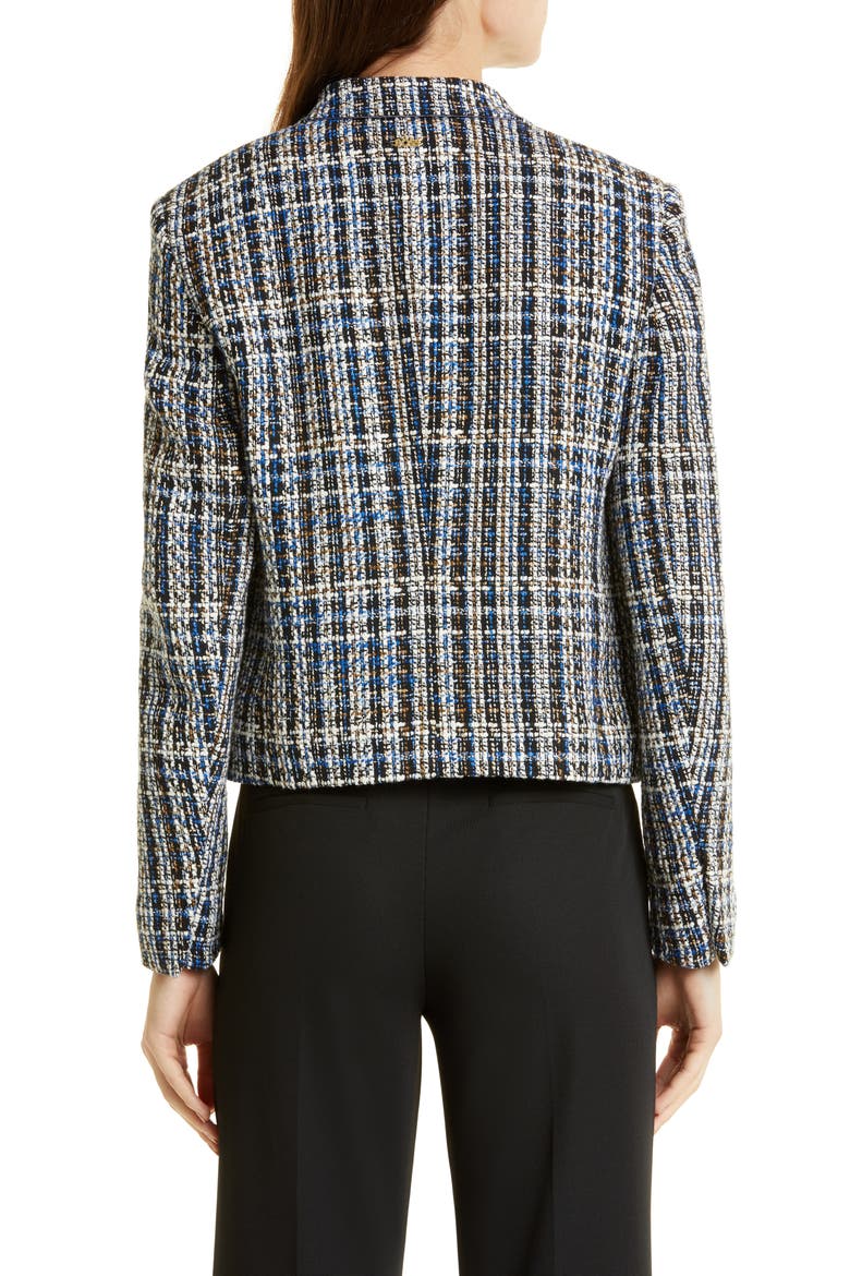 Jokasa Tweed Blazer, Alternate, color, BLACK