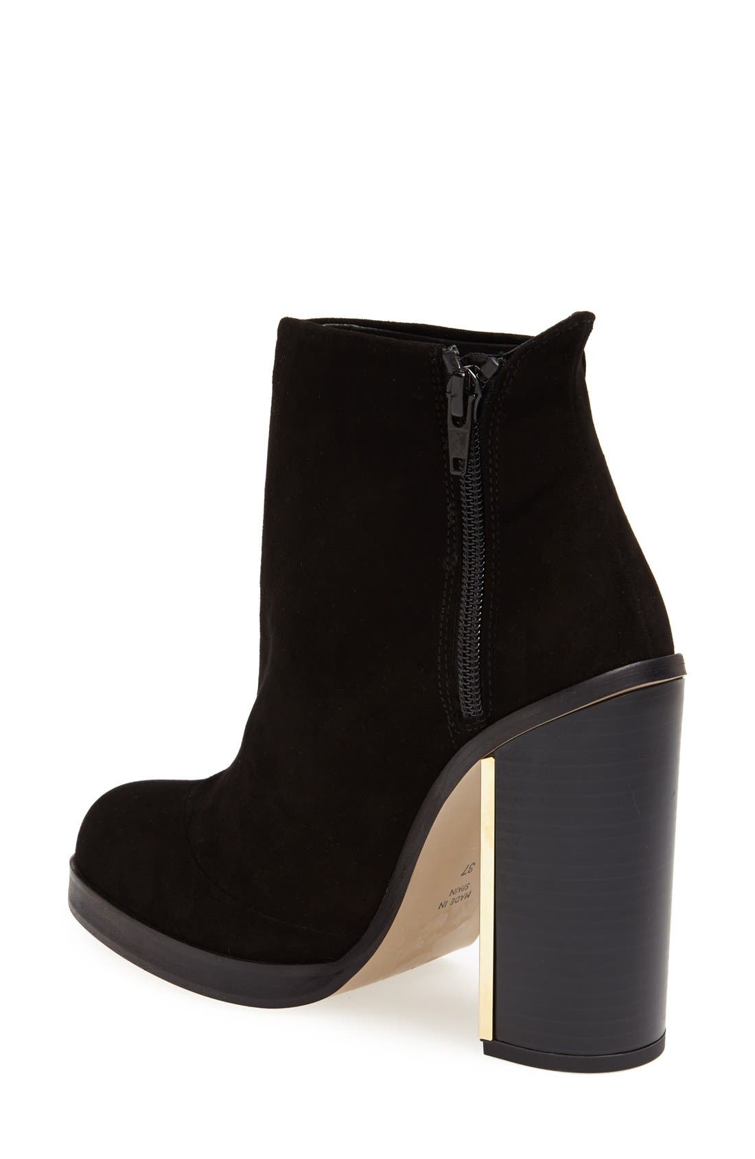 Topshop 'Haunt' Metal Plate Ankle Bootie, Alternate, color, 