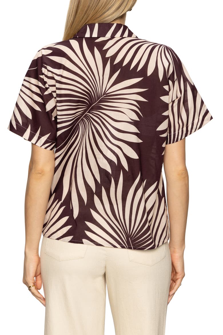 Sanc Souvenir Fron Print Cotton Camp Shirt, Alternate, color, MESA PALM