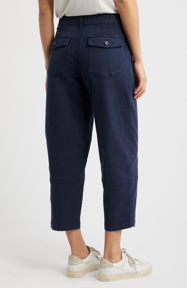 Caslon<sup>®</sup> Crop Barrel Twill Pants, Alternate, color, Navy Blazer