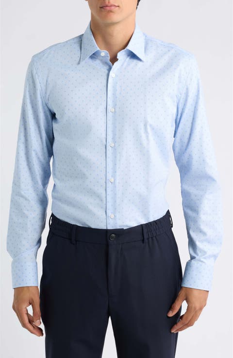 Hank Slim Fit Stretch Pattern Shirt