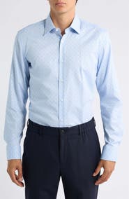 BOSS Hank Slim Fit Stretch Pattern Shirt