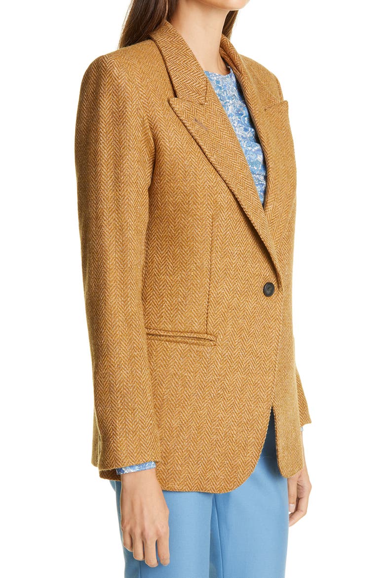 '90s Blazer, Alternate, color, TOFFEE HERRINGBONE