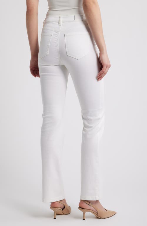Anne Klein Leo High Waist Bootcut Jeans In White