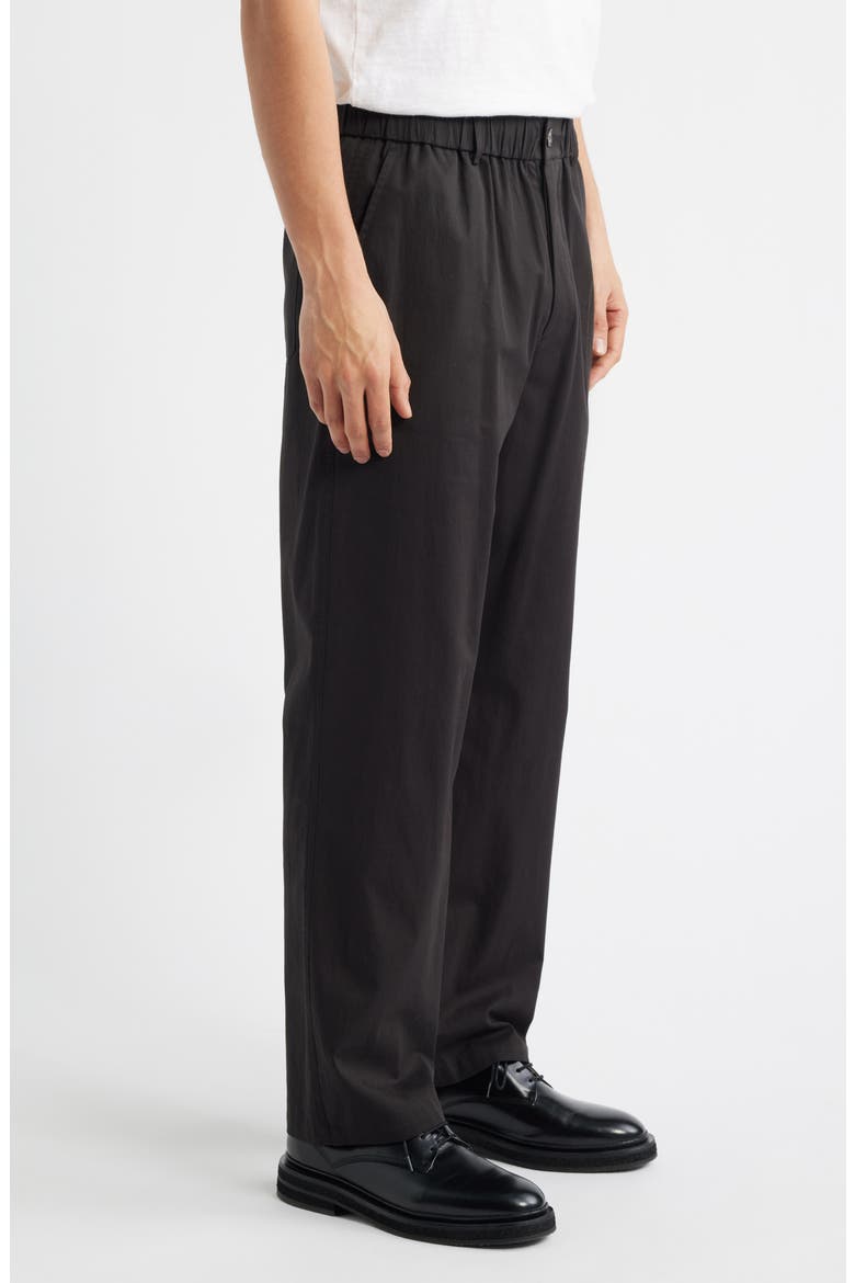 Relaxed Cotton Pants, Alternate, color, WASHED BLACK