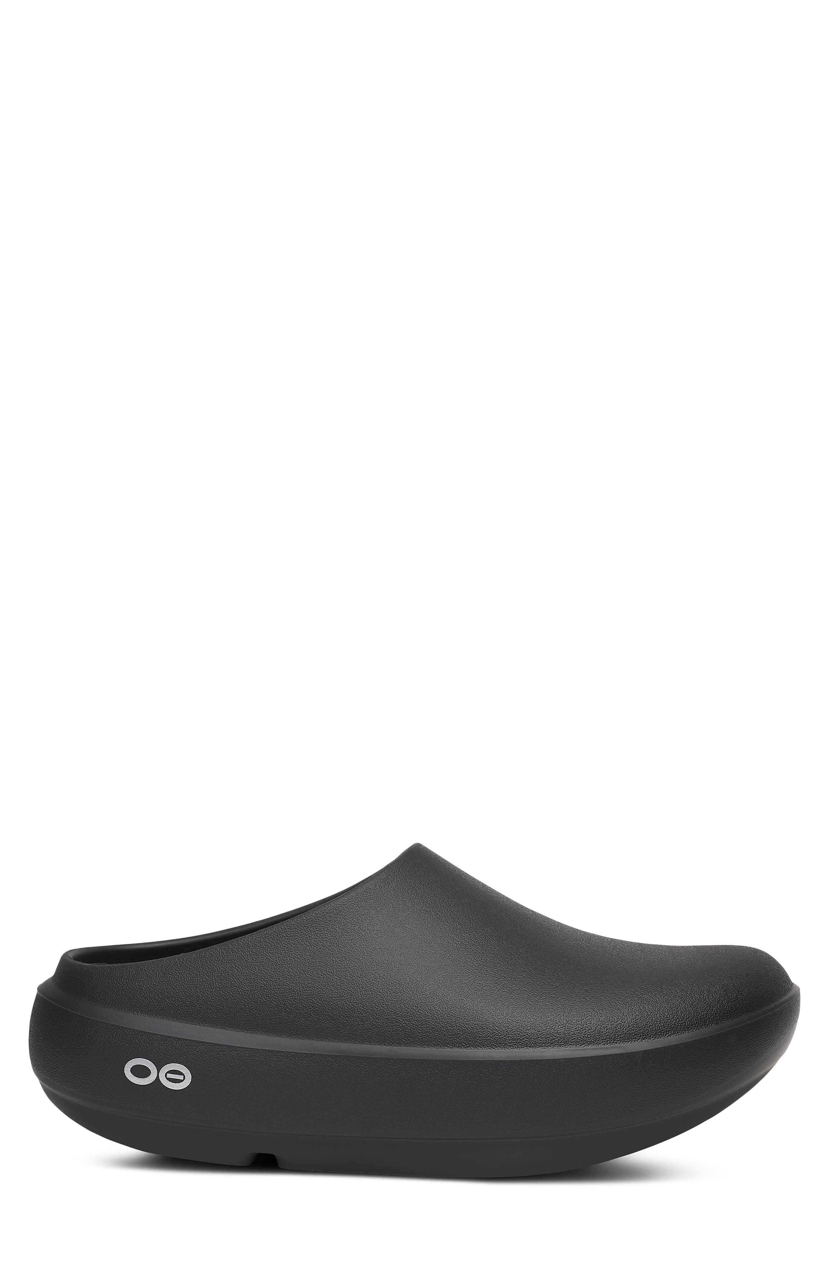 Oofos OOclog Clog, Alternate, color, Black