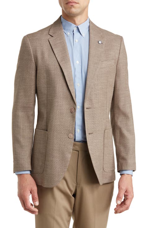 Jensen Taupe Structure Weave Sport Coat