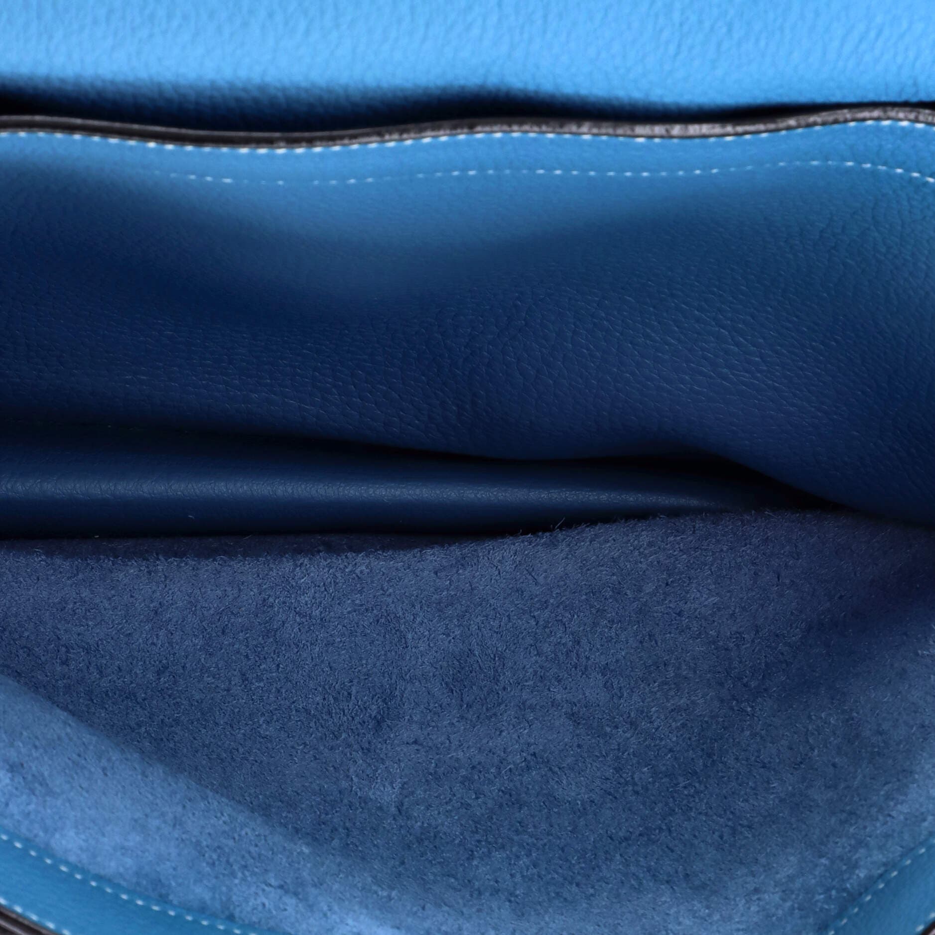 Pre-Owned Hermes Sac a Depeches Bag Togo 38, Alternate, color, Bleu Jean