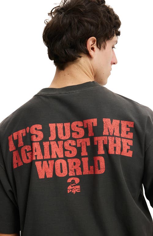 Cotton On Box Fit Premium Music T-shirt In Black