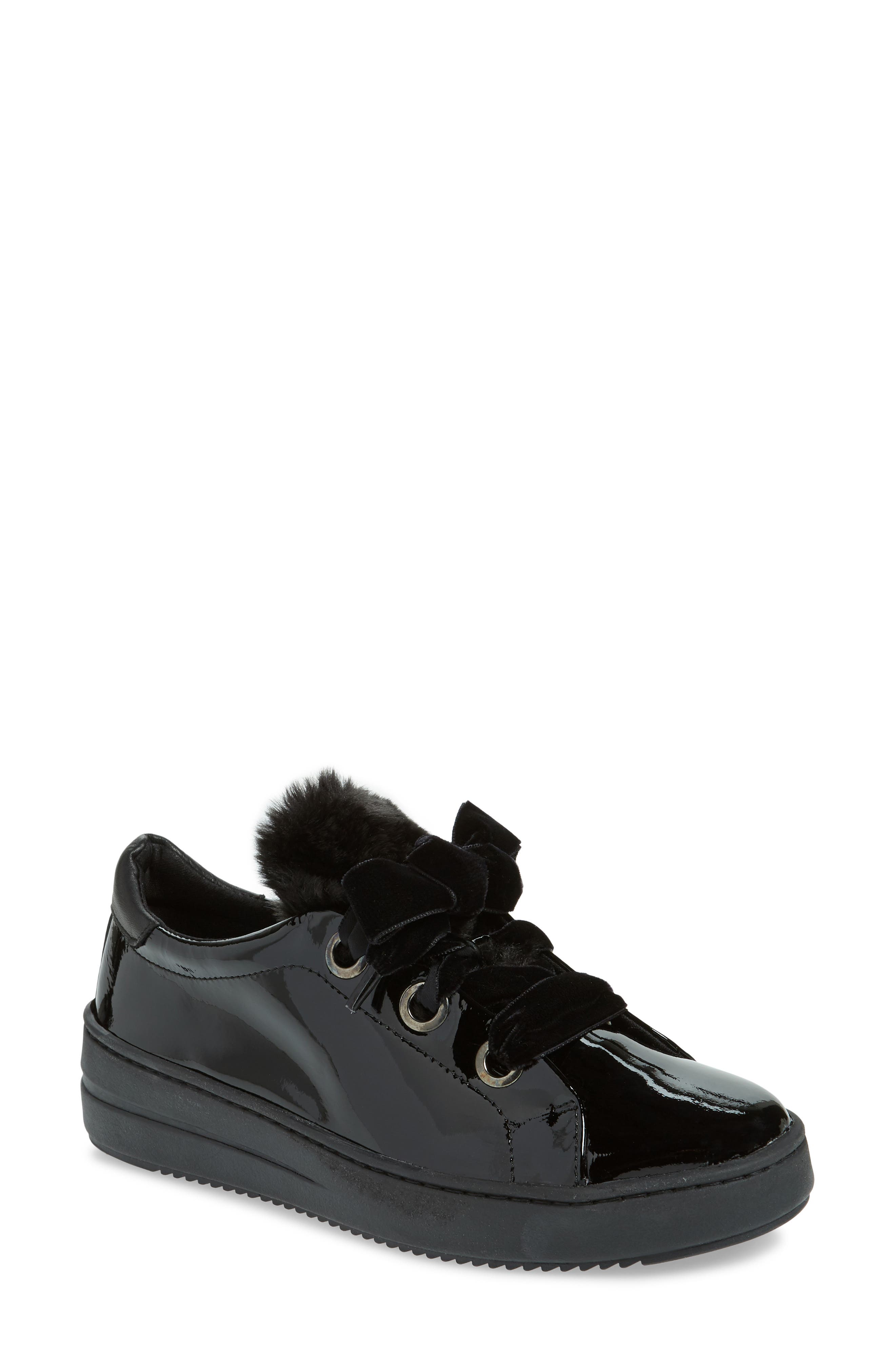 The FLEXX Groove Faux-Shearling Trim Sneaker, Main, color, 