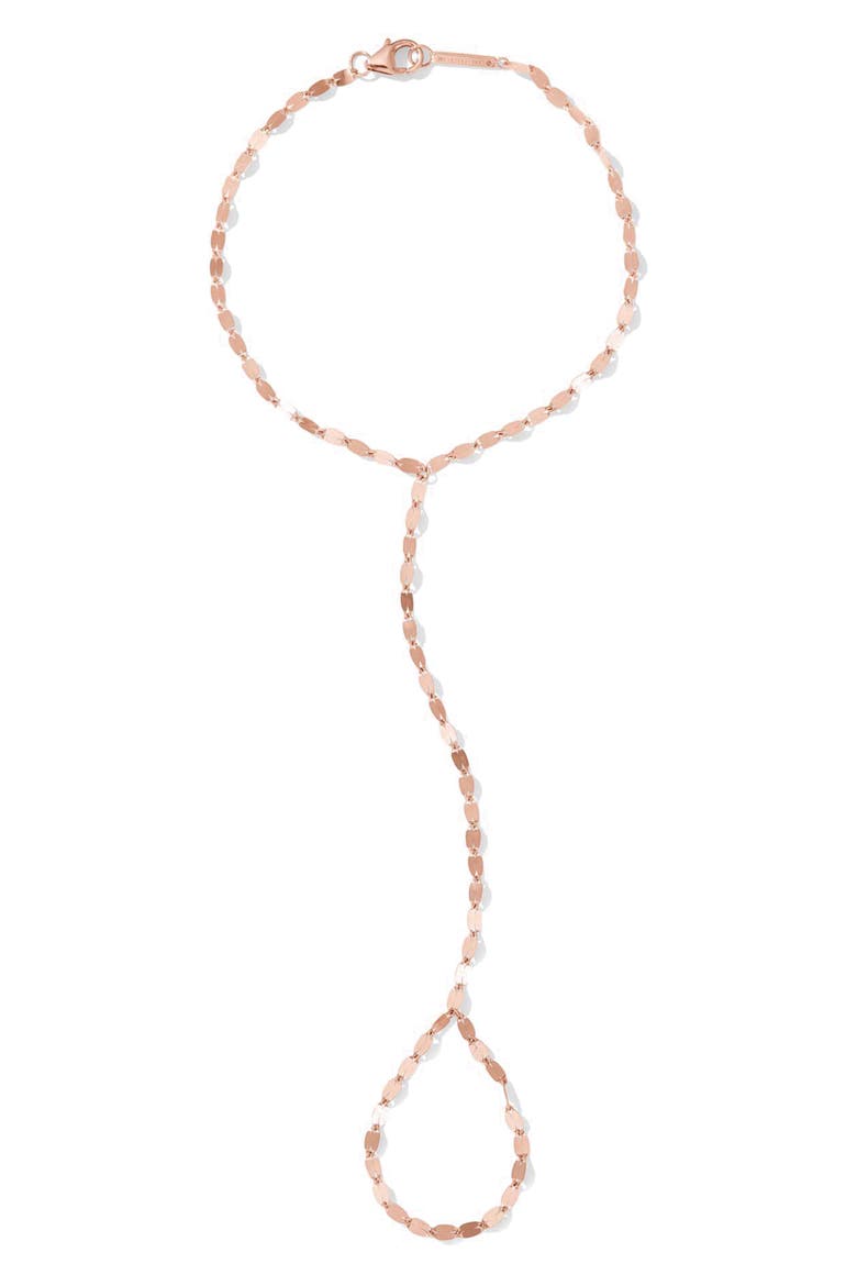 14K Gold Mega Gloss Hand Chain, Main, color, ROSE GOLD
